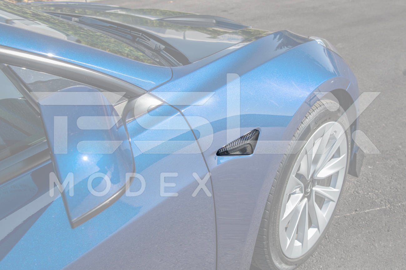 Tesla Model 3 Model Y Carbon Fiber Exterior Camera Cover Set 2020-2024