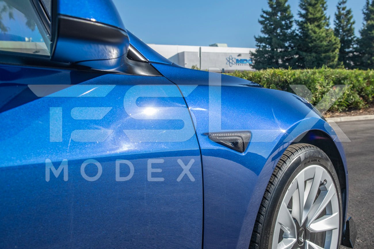 Tesla Model 3 Model Y Carbon Fiber Exterior Camera Cover Set 2020-2024