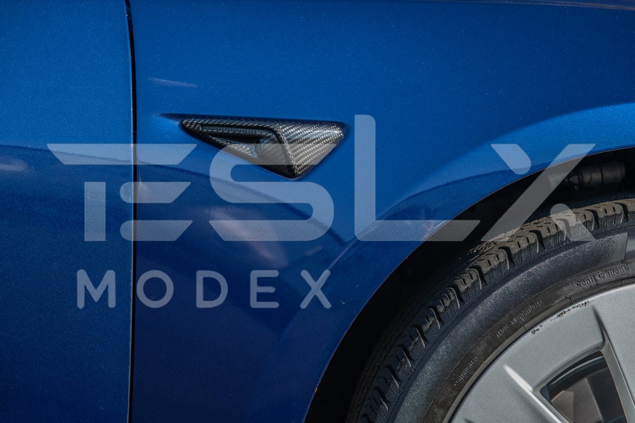 Tesla Model 3 Model Y Carbon Fiber Exterior Camera Cover Set 2020-2024