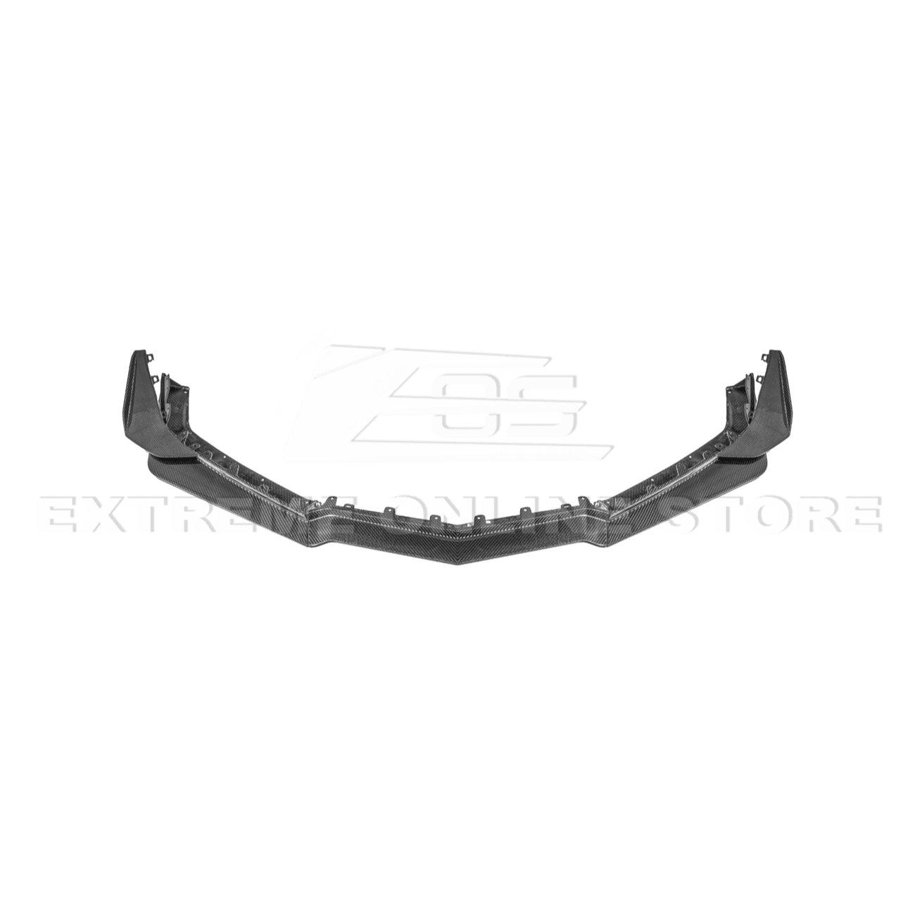 Chevrolet Corvette C8 Z06 E-Ray Z07 Extended Package Dry Carbon Fiber Front Splitter Canards Kit 2023-Up