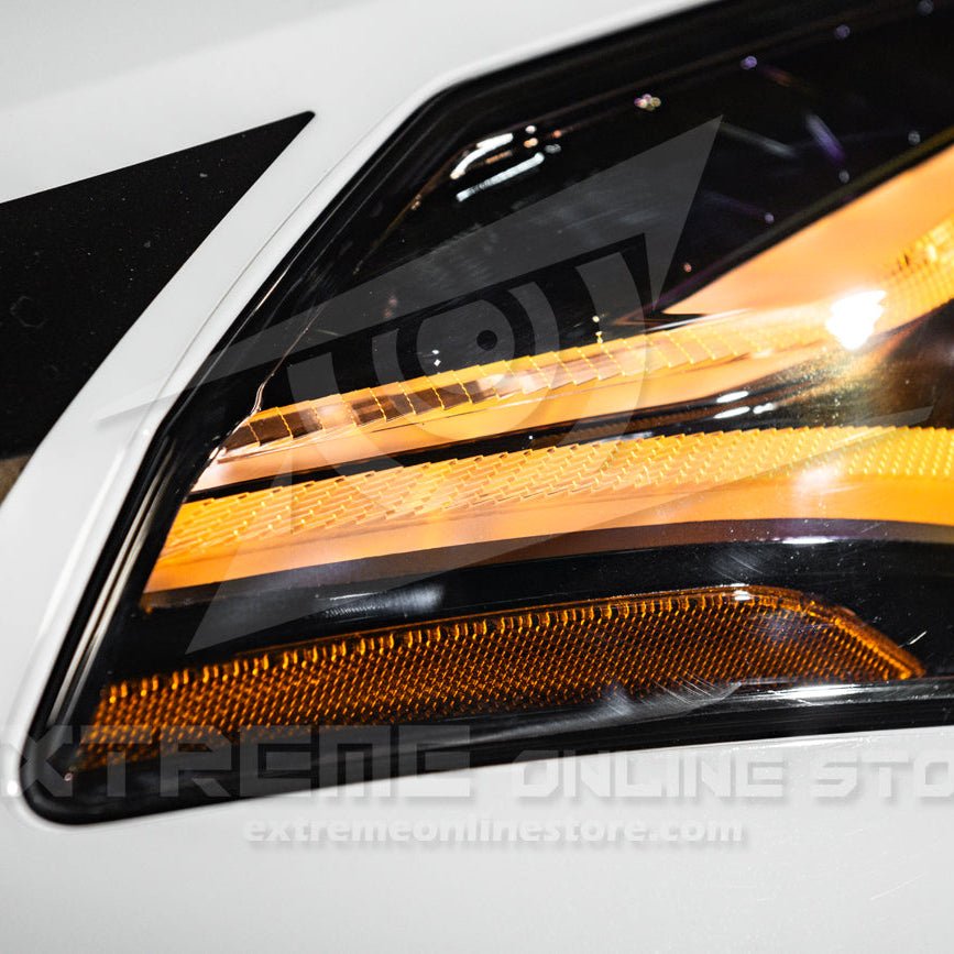 Chevrolet Corvette C7 C8 Style Smoke LED Sequential Headlights 2014-2019