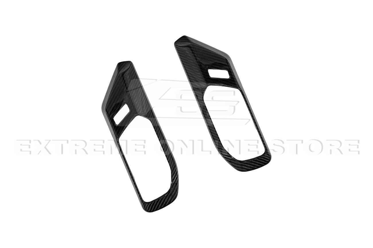 Ford Bronco Factory Style Carbon Fiber Front Door Handle Trim Cover Pair 2021-Up