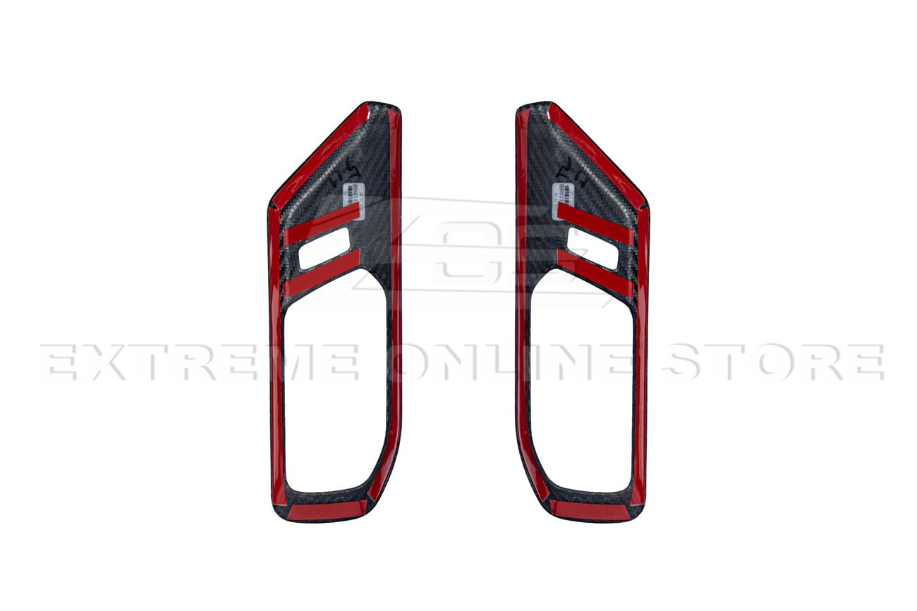 Ford Bronco Factory Style Carbon Fiber Front Door Handle Trim Cover Pair 2021-Up