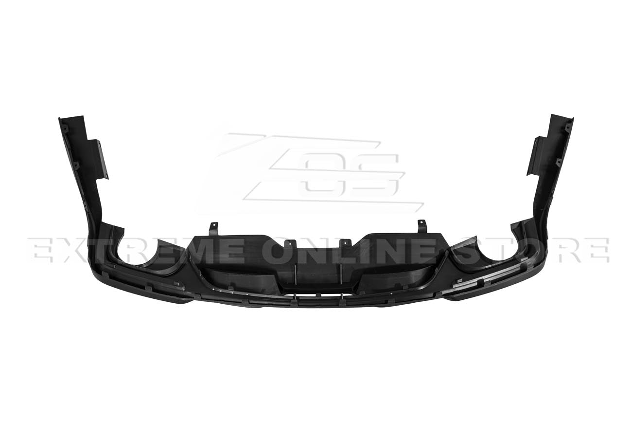 Ford Mustang S550 GT350 Style Matte Black Rear Bumper Diffuser Dual Exhaust 2018-2023