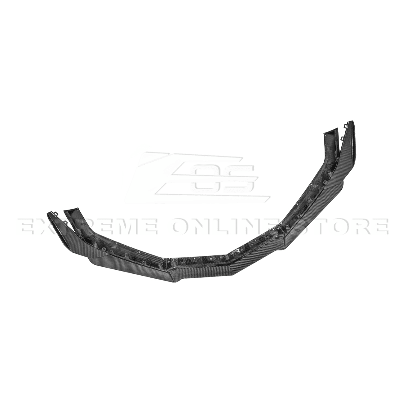 Chevrolet Corvette C8 Z06 E-Ray Z07 Extended Package Dry Carbon Fiber Front Splitter Canards Kit 2023-Up