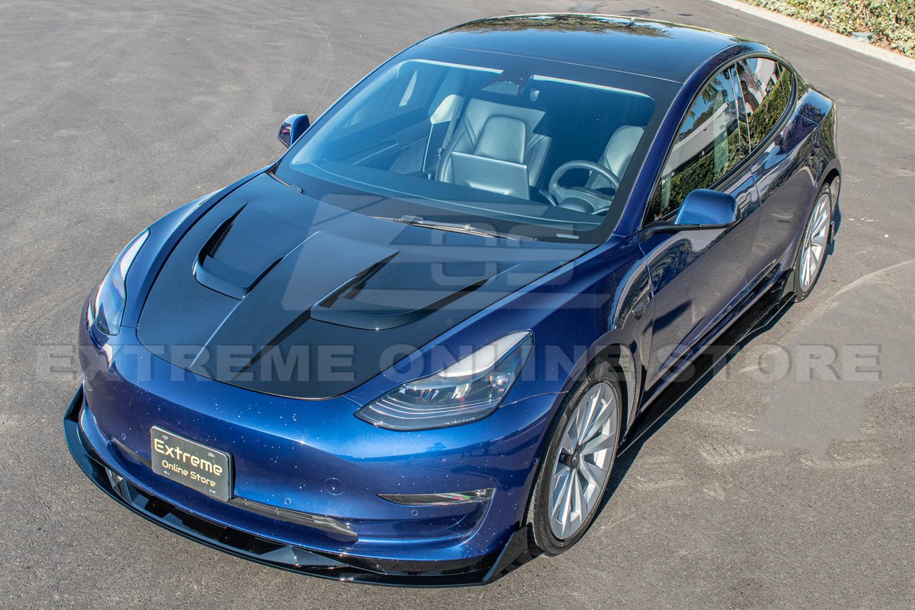 Tesla Model 3 Aluminum Primed Black Front Hood Bonnet Shell Cover 2017-2023
