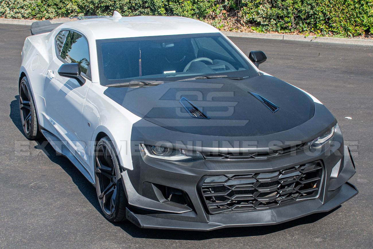 Chevrolet Camaro 6th Gen ZL1 1LE Style Unpainted Black Front Bumper Kit 2016-2024