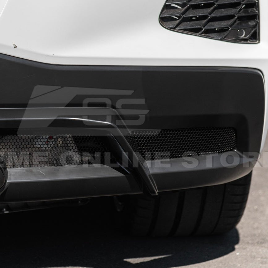 Chevrolet Corvette C8 Z06 Package Style Matte Black Rear Center Quad Exit Diffuser 2020-Up