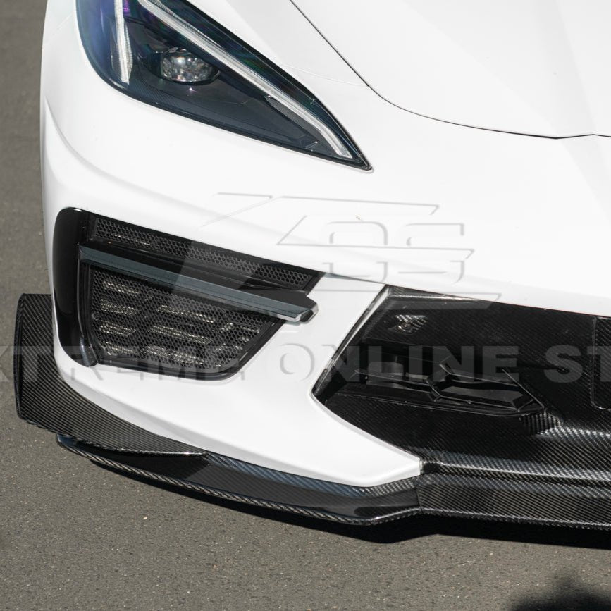 Corvette C8 Stingray Dry Carbon Fiber Front Splitter Z06 Z07 Conversion Package 2020-Up