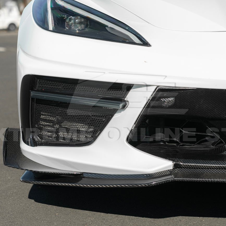 Corvette C8 Stingray Dry Carbon Fiber Front Splitter Z06 Z07 Conversion Package 2020-Up
