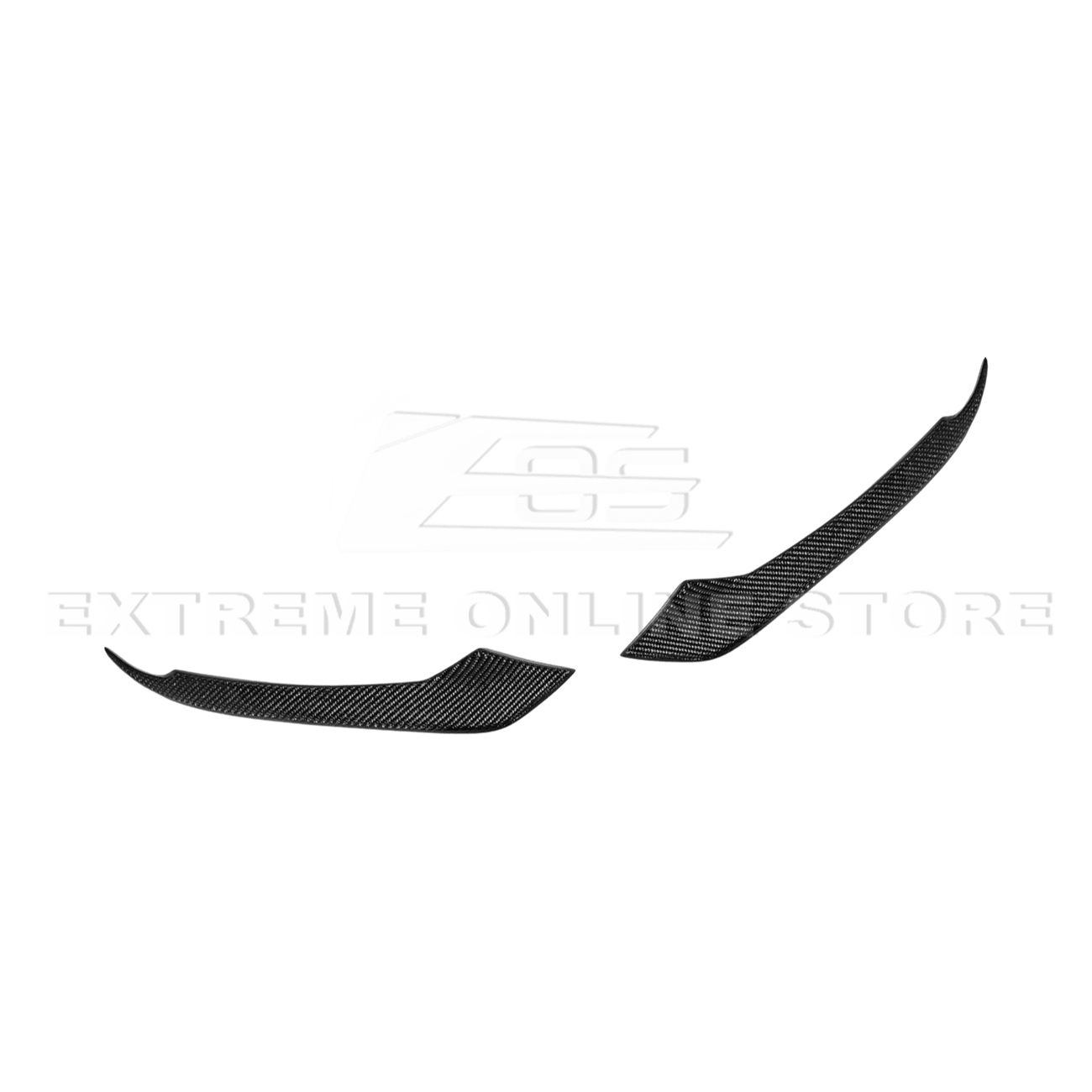 Ford Mustang S550 Dry Carbon Fiber Fog Light Eyebrow Trim Pair 2015-2017