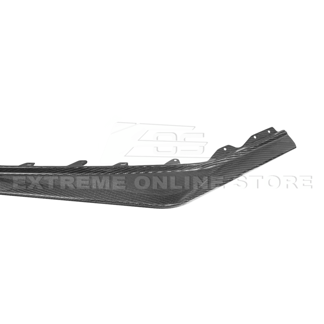 Chevrolet Corvette C8 Z06 E-Ray Z07 Style Dry Carbon Fiber Extended One Piece Front Lip Splitter 2023-Present