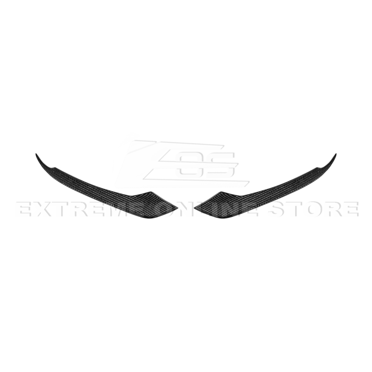 Ford Mustang S550 Dry Carbon Fiber Fog Light Eyebrow Trim Pair 2015-2017
