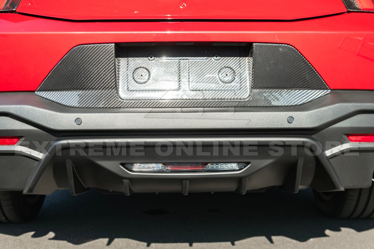 Ford Mustang S650 Performance Style Dry Carbon Fiber Rear Finned Bumper Diffuser 2024-Up