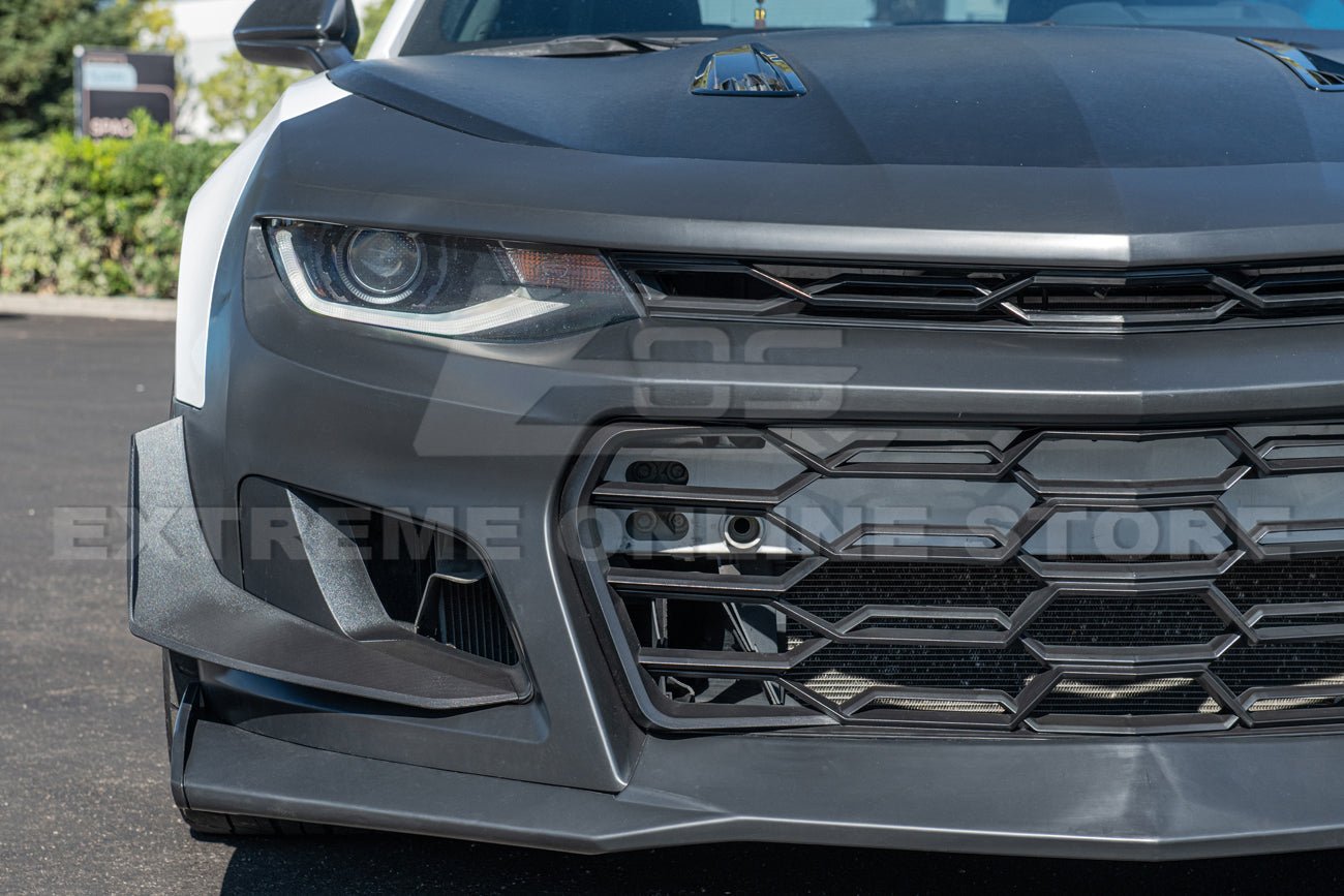 Chevrolet Camaro 6th Gen ZL1 1LE Style Unpainted Black Front Bumper Kit 2016-2024