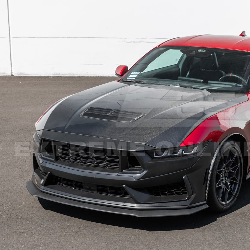 Ford Mustang S650 Dark Horse Style Primed Black Front Bumper Conversion Kit 2024-Up