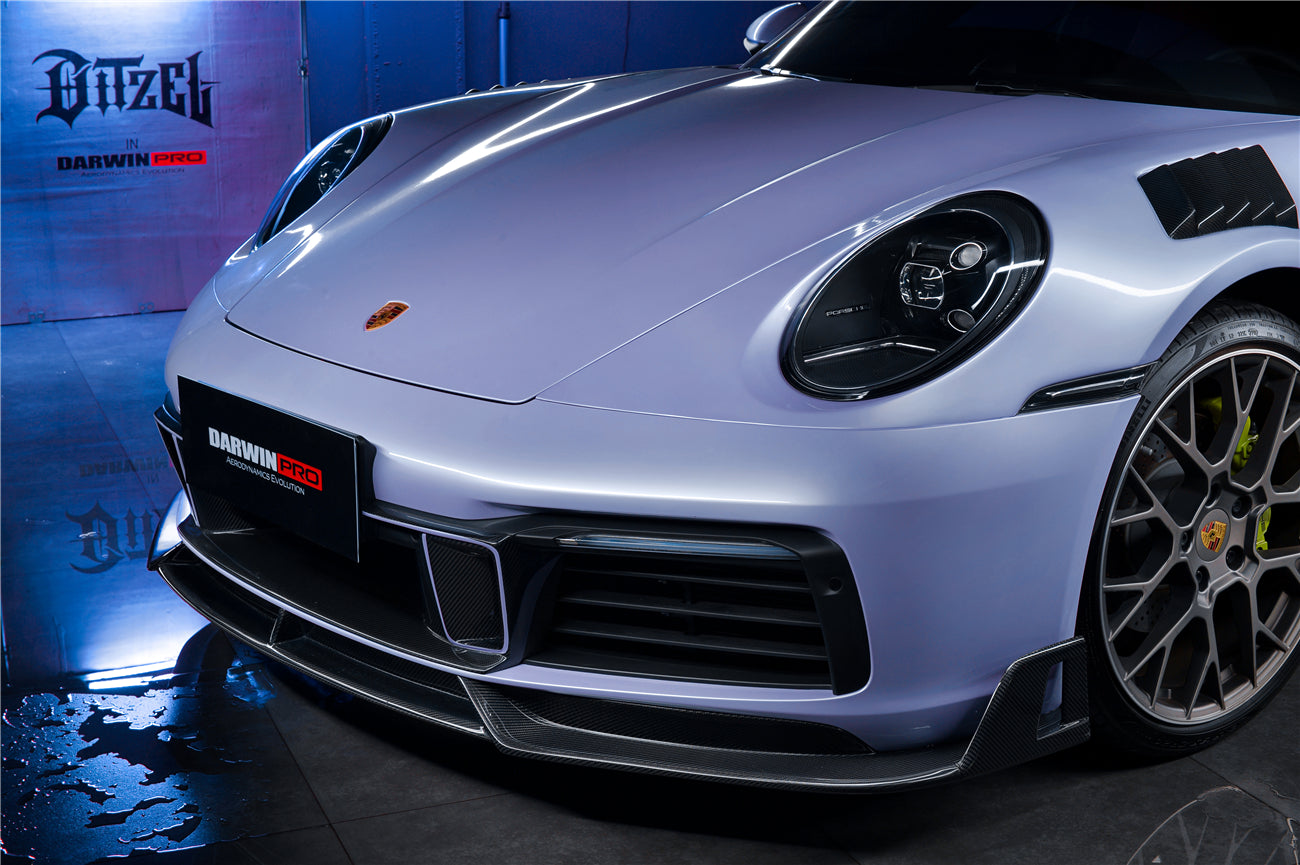 2019 - 2023 Porsche 911 992 Carrera S & 4 & 4S & Targa & Cabriolet BKSS Style Front Middle Lip