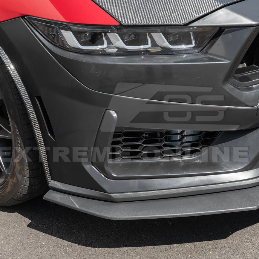 Ford Mustang S650 Dark Horse Style Primed Black Front Bumper Conversion Kit 2024-Up