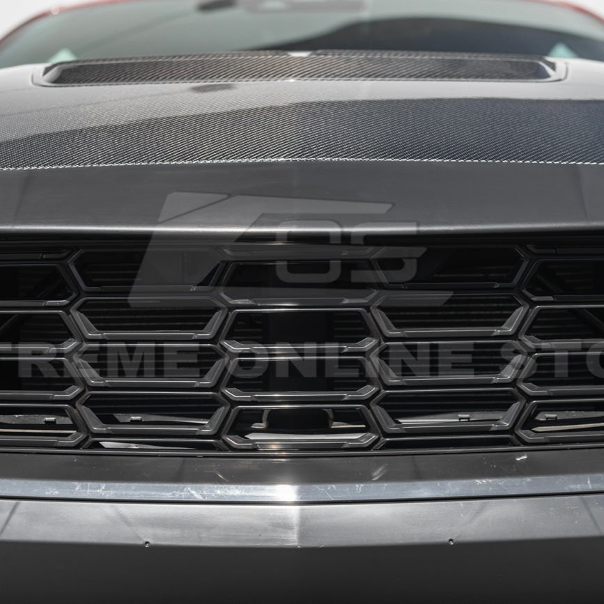 Ford Mustang S650 Dark Horse Style Primed Black Front Bumper Conversion Kit 2024-Up