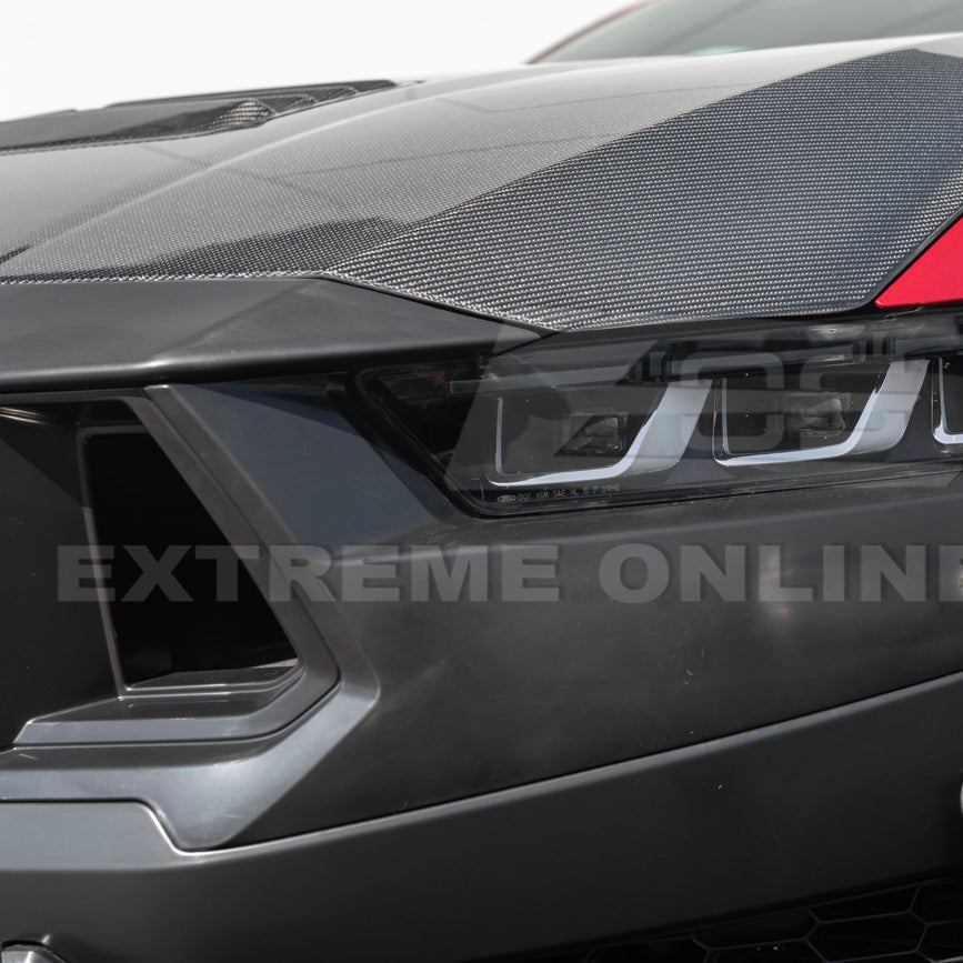 Ford Mustang S650 Dark Horse Style Primed Black Front Bumper Conversion Kit 2024-Up