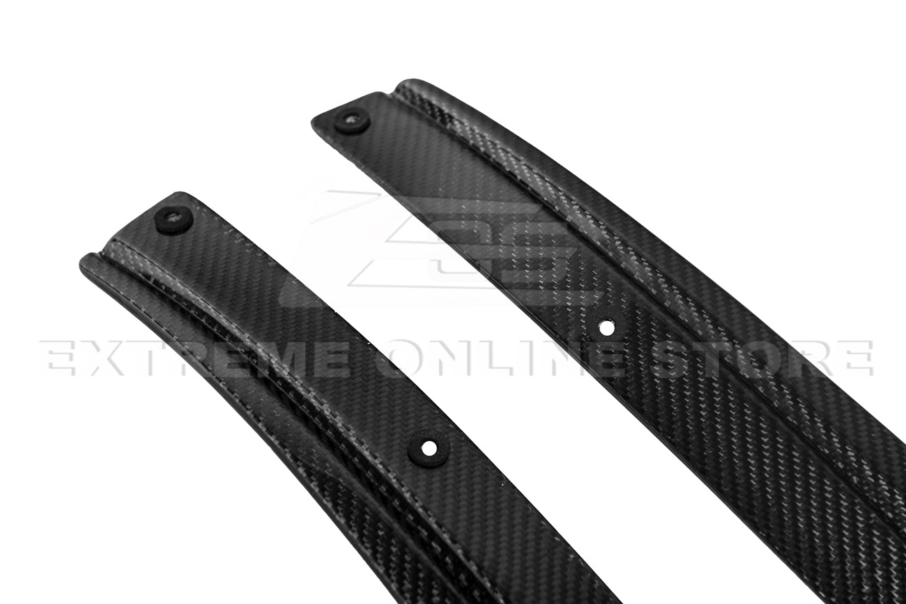 Cadillac CTS-V V3 Factory Carbon Style Dry Carbon Fiber Front Wheel Arch Splitters 2016-2019