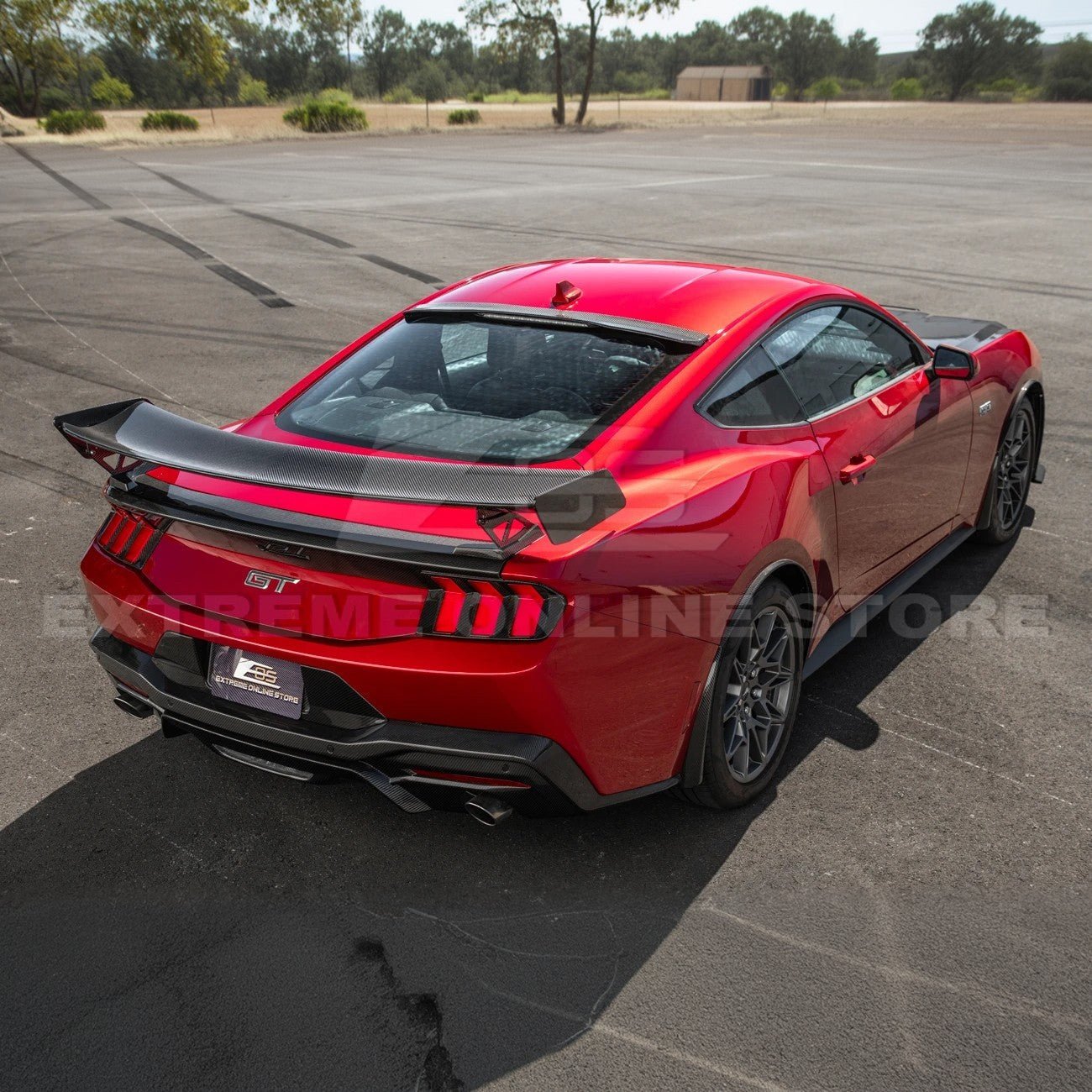 Ford Mustang S650 EOS Style Carbon Fiber Rear Roof Window Wing Spoiler 2024-Up