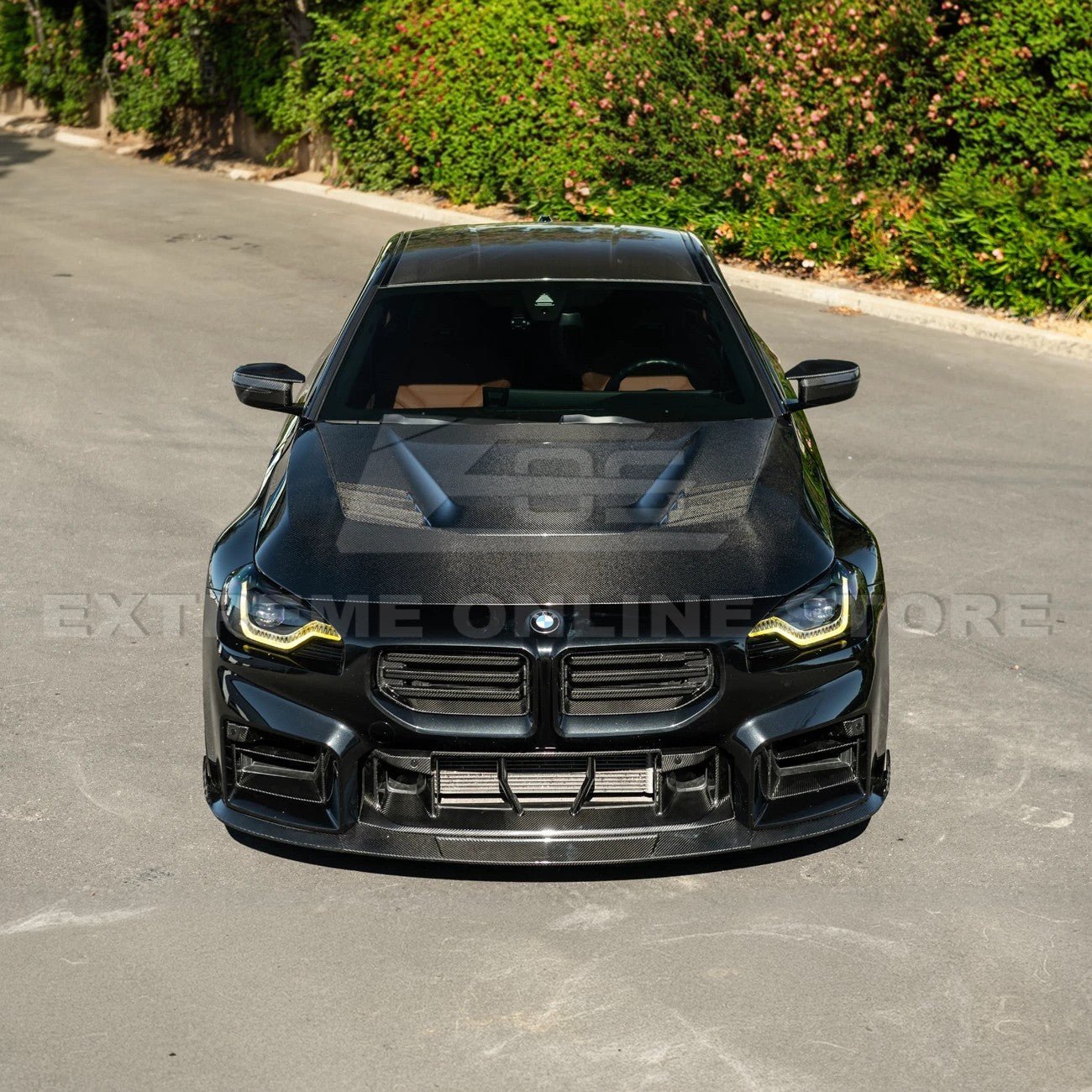BMW G87 M2 TR Style 3PCS Dry Carbon Fiber Front Bumper Splitter Lip 2023-Up