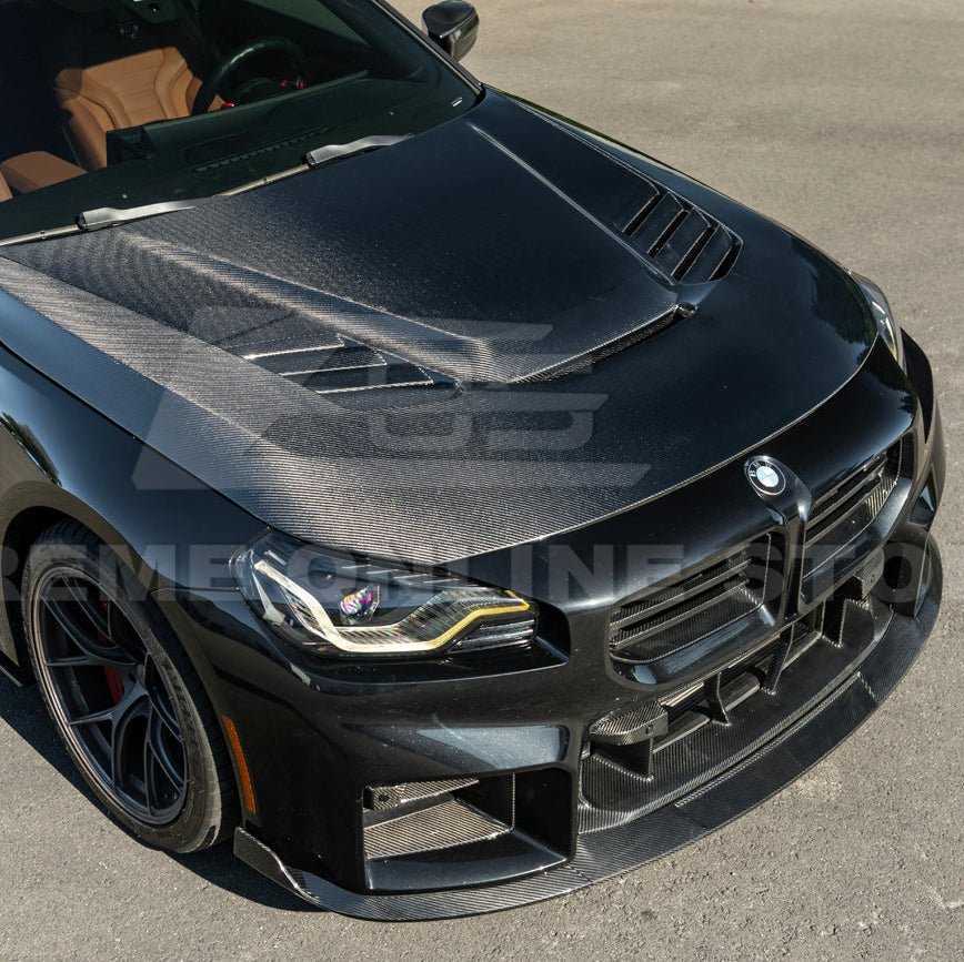 BMW G87 M2 TR Style 3PCS Dry Carbon Fiber Front Bumper Splitter Lip 2023-Up
