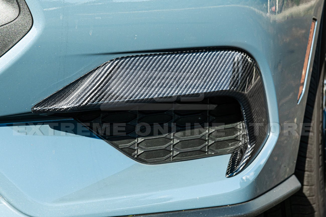 Ford Mustang S650 Dry Carbon Fiber Front Lower Side Grille Inserts 2024-Up