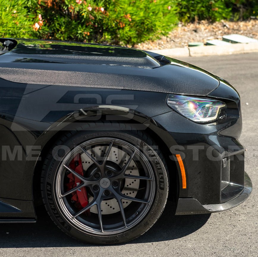 BMW G87 M2 TR Style 3PCS Dry Carbon Fiber Front Bumper Splitter Lip 2023-Up