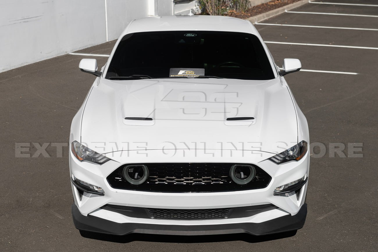 Ford Mustang S550 Mach 1 Style Gloss Black Front DRL LED Grille Cover 2018-2023