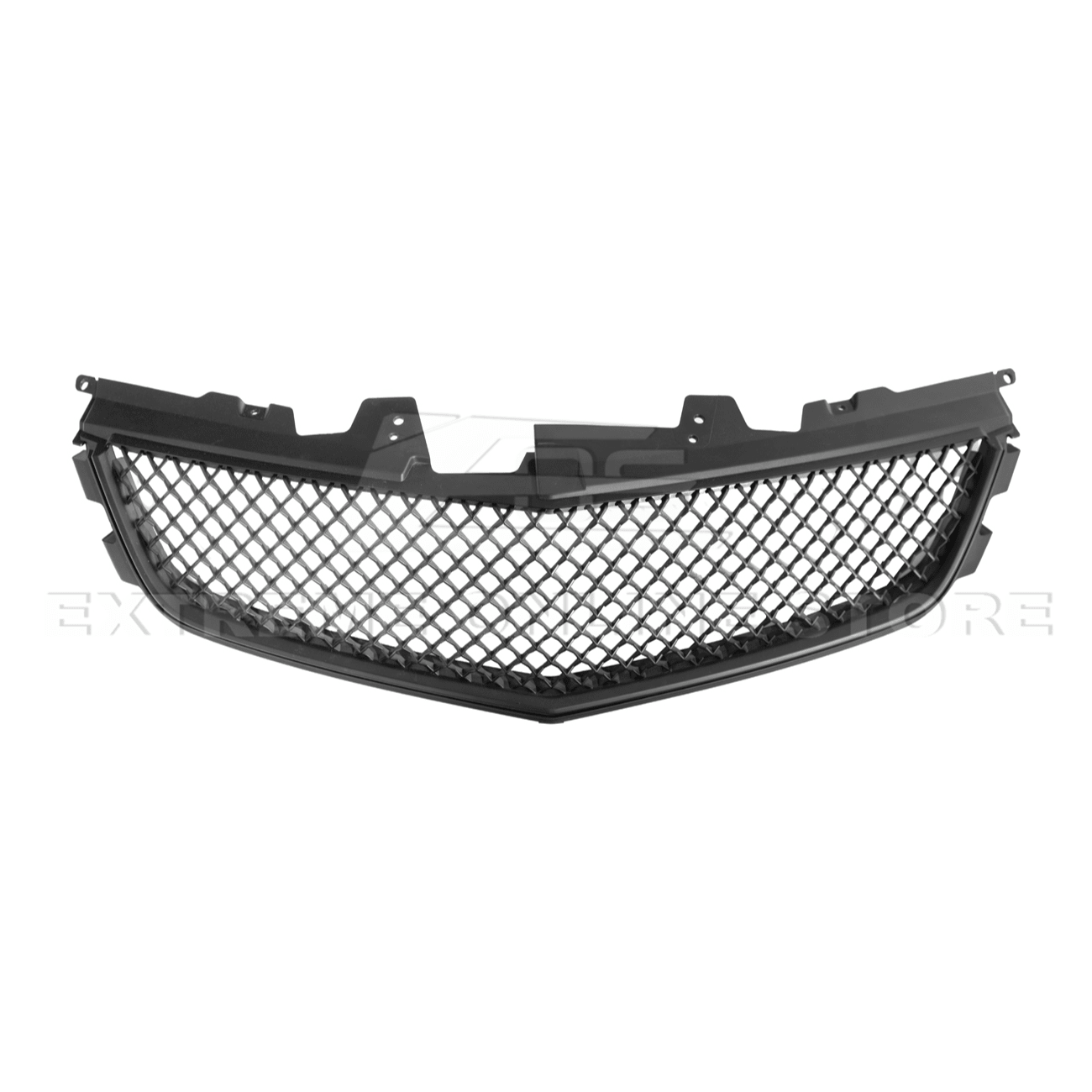 Cadillac CTS-V Diamond Mesh Badgeless Front Upper Lower Grille Set Matte Black 2009-2015