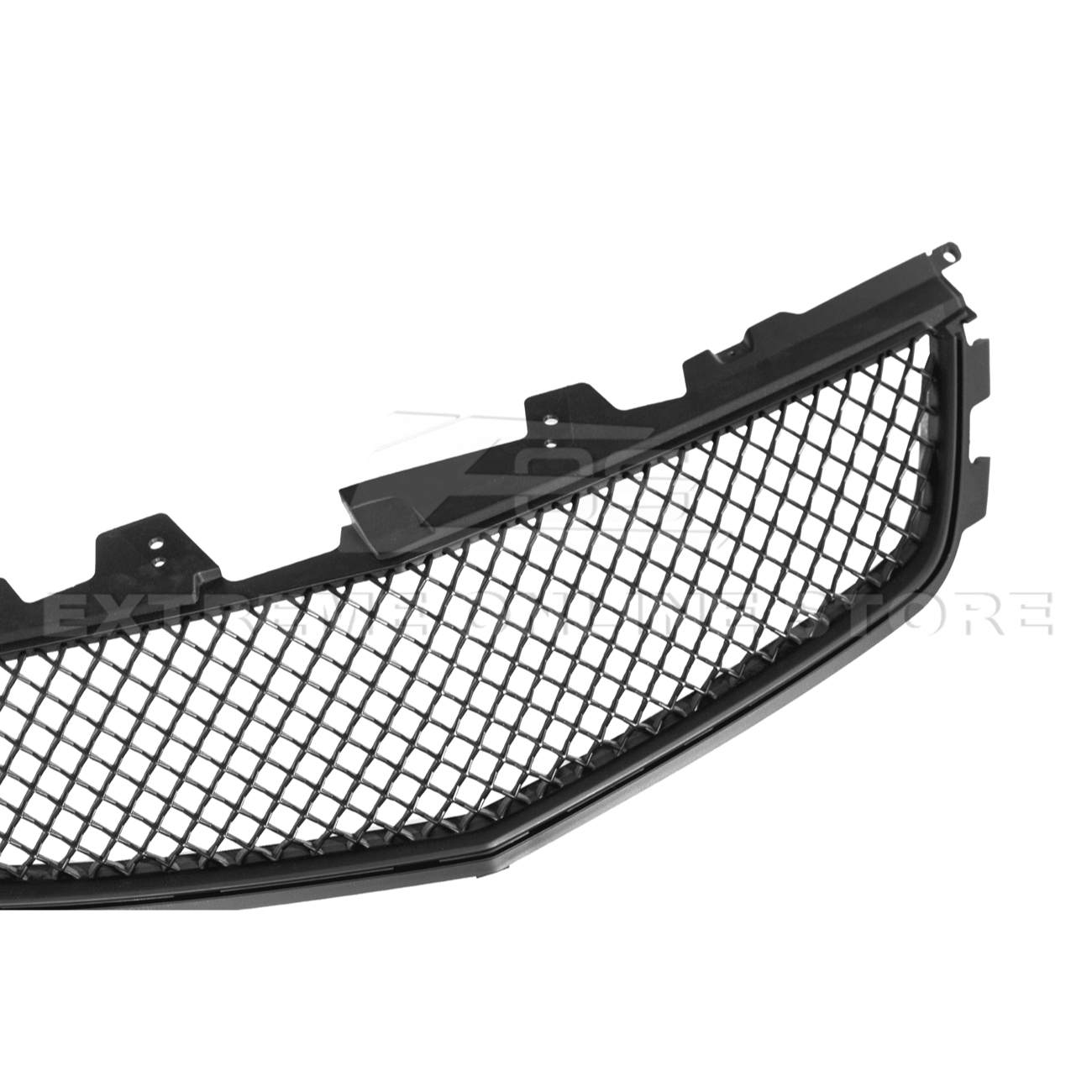Cadillac CTS-V Diamond Mesh Badgeless Front Upper Lower Grille Set Matte Black 2009-2015