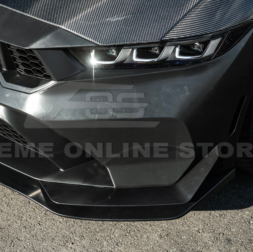 Mustang S650 GTD Style Primed Front Bumper Conversion Kit Grille Lip 2024-Up