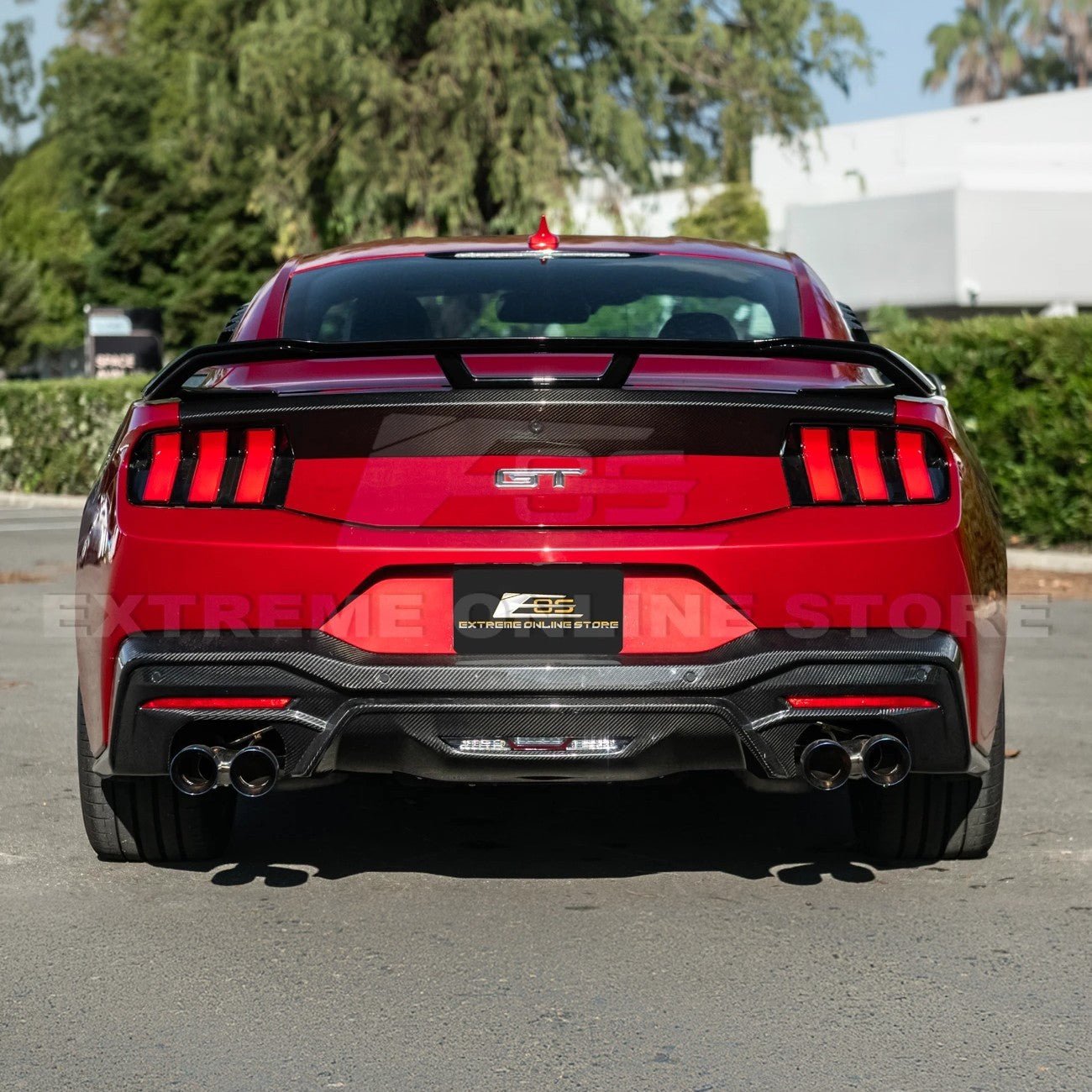 Mustang S650 Dark Horse Style Glossy Black Rear Trunk Lid Wing Spoiler 2024-Up