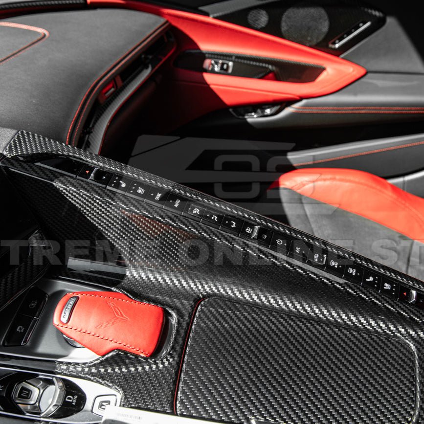 Chevrolet Corvette C8 Dry Carbon Fiber Center Console Armrest Right Trim Panel 2020-Up