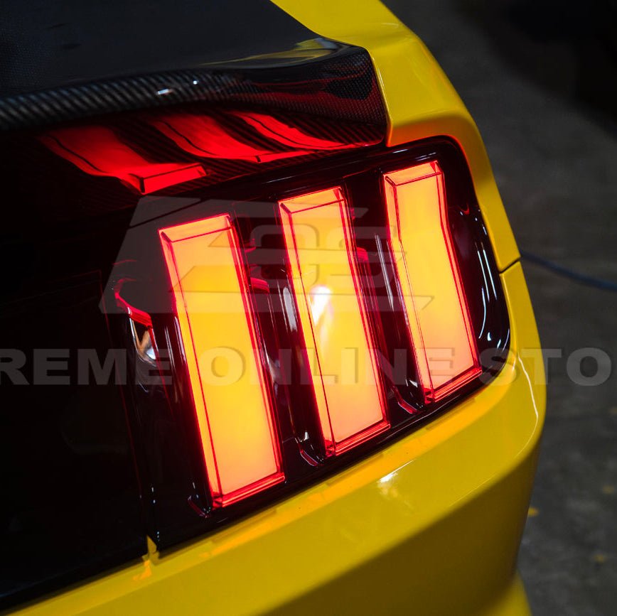 Mustang S550 EURO RGB Sequential LED XB Clear Rear Taillights 2015-2023