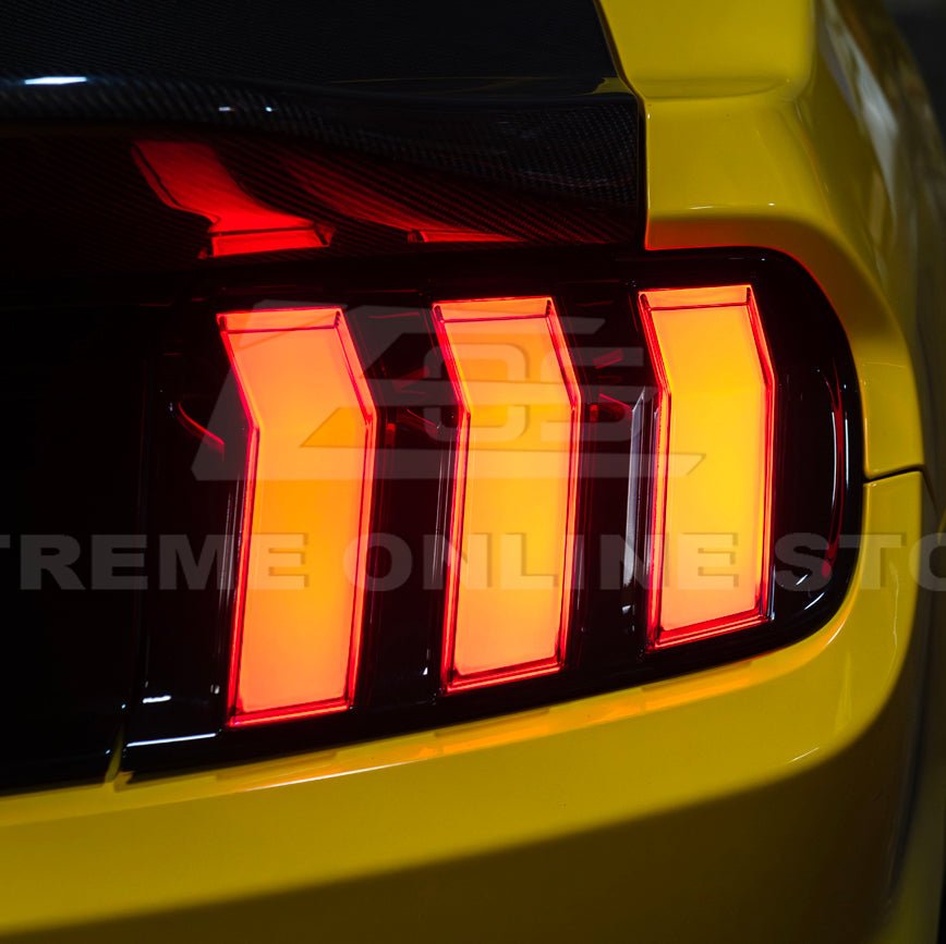 Mustang S550 EURO RGB Sequential LED XB Clear Rear Taillights 2015-2023