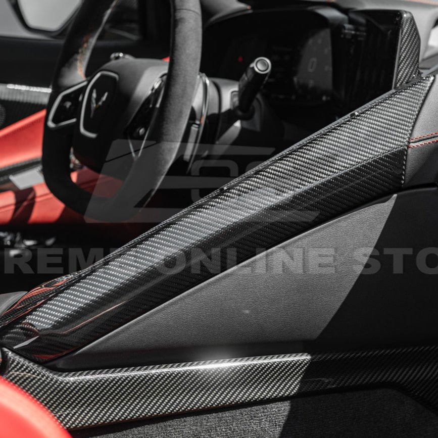 Chevrolet Corvette C8 Dry Carbon Fiber Center Console Armrest Right Trim Panel 2020-Up