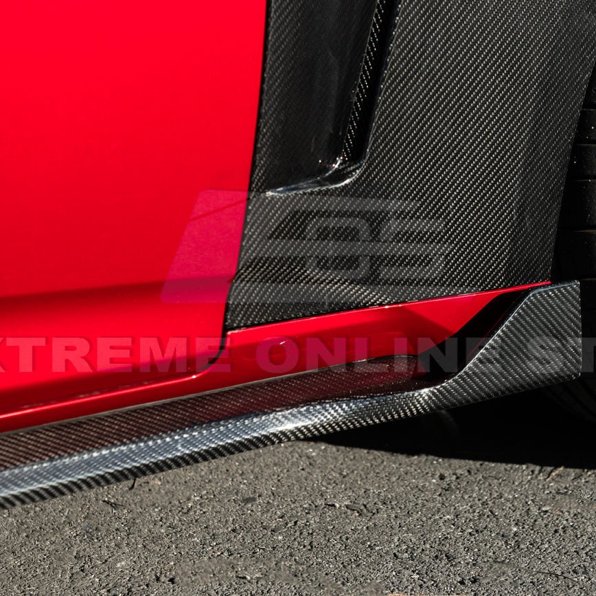 Ford Mustang Carbon Fiber Side Skirts Extension S650 2024-Up