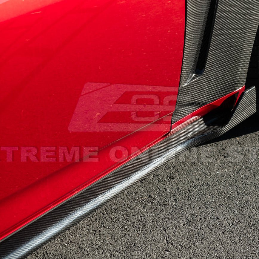 Ford Mustang Carbon Fiber Side Skirts Extension S650 2024-Up