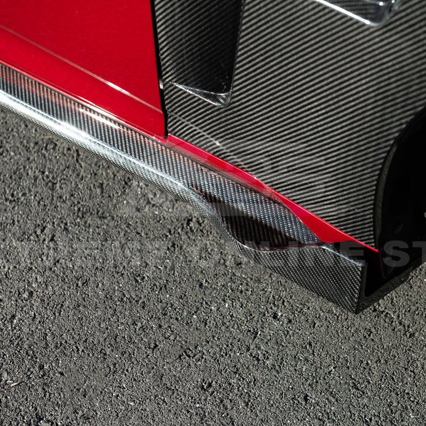 Ford Mustang Carbon Fiber Side Skirts Extension S650 2024-Up