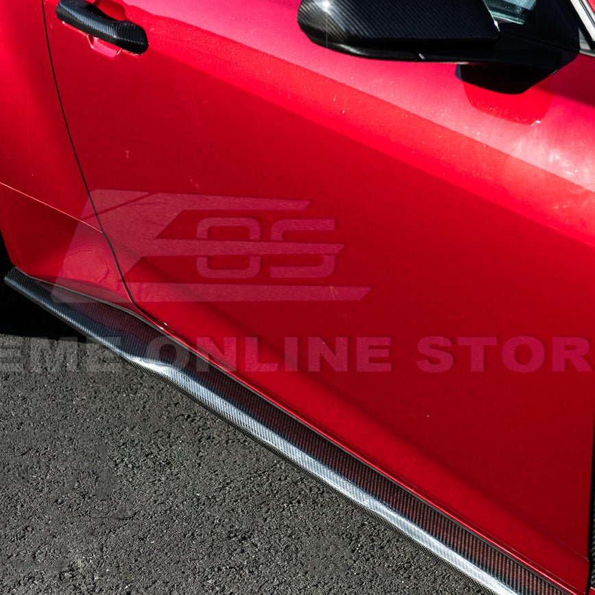 Ford Mustang Carbon Fiber Side Skirts Extension S650 2024-Up
