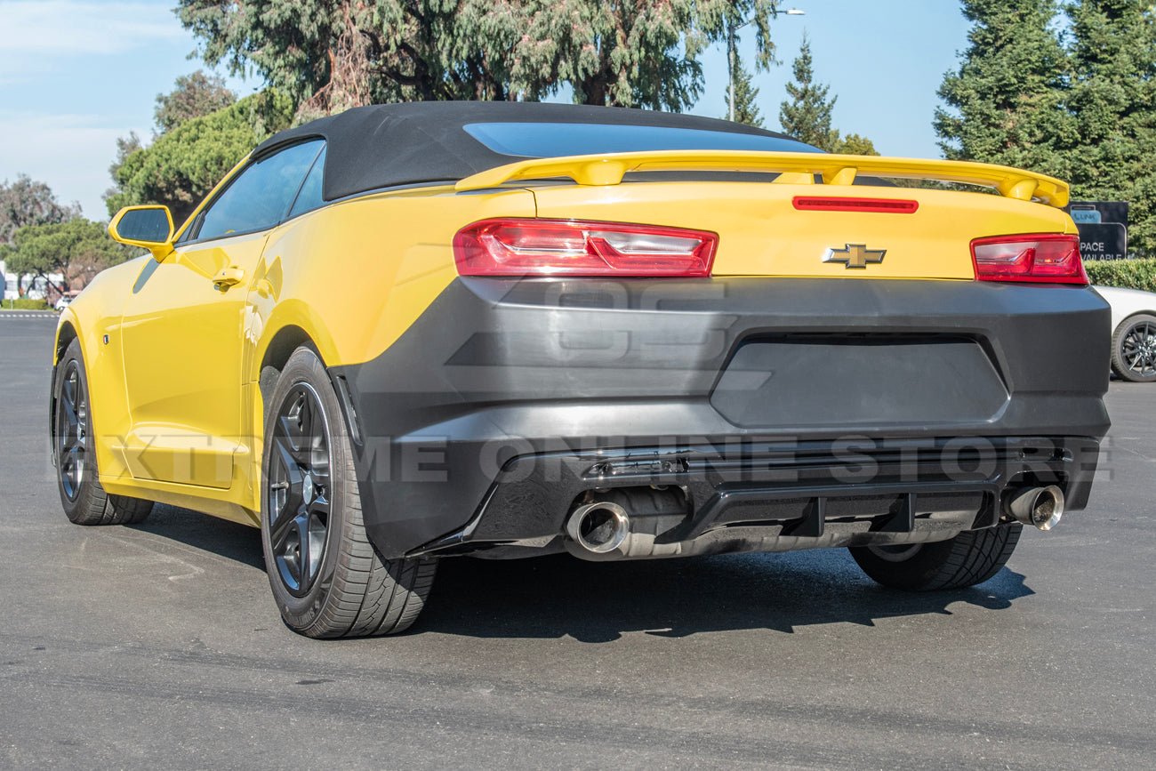 Chevrolet Camaro 6th Gen ZL1 Style Primed Black Rear Bumper Conversion Kit 2016-2018