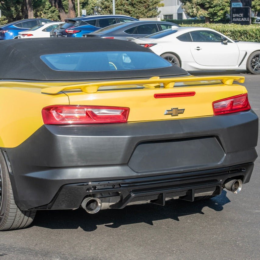 Chevrolet Camaro 6th Gen ZL1 Style Primed Black Rear Bumper Conversion Kit 2016-2018