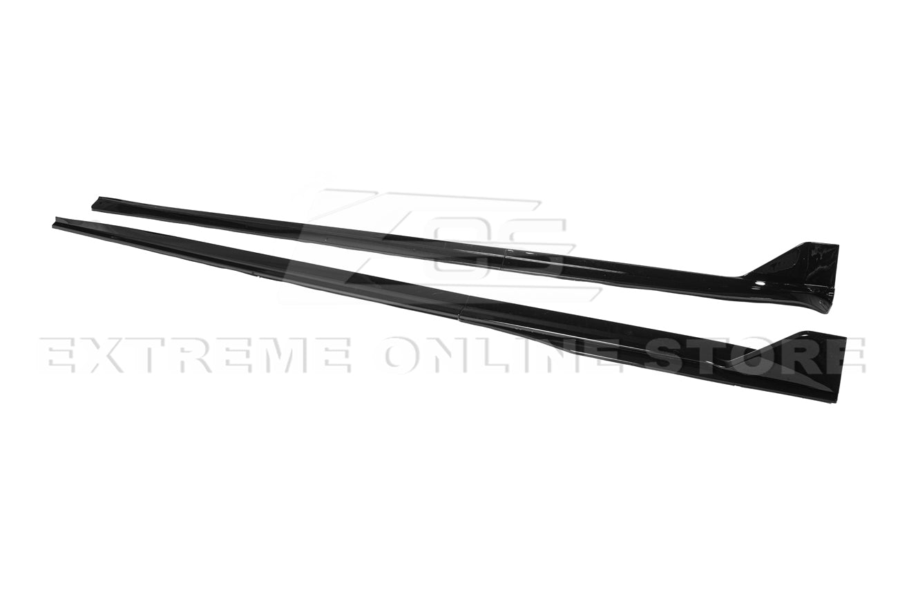Tesla Model 3 Track Style Gloss Black Side Skirts Rocker Panels 2017-2023