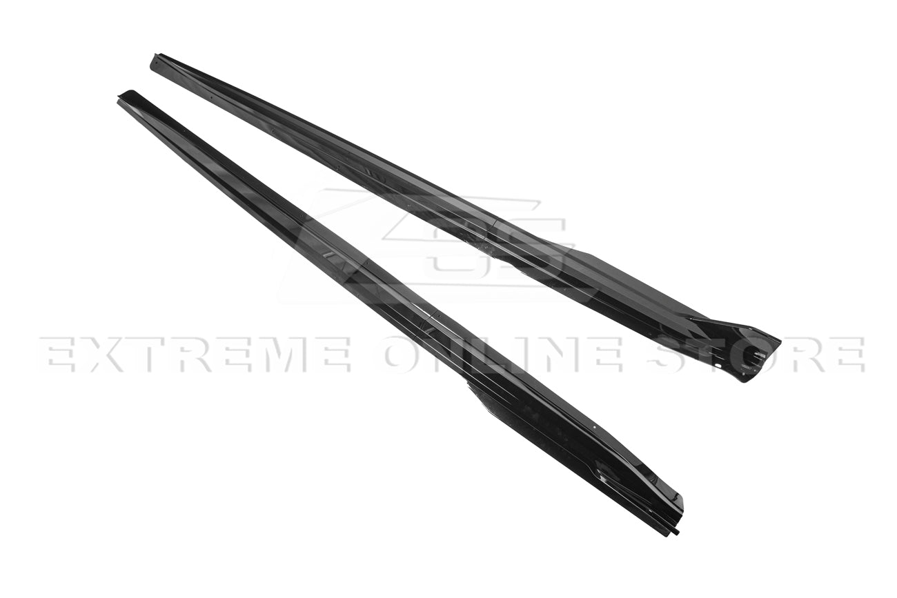 Tesla Model 3 Track Style Gloss Black Side Skirts Rocker Panels 2017-2023