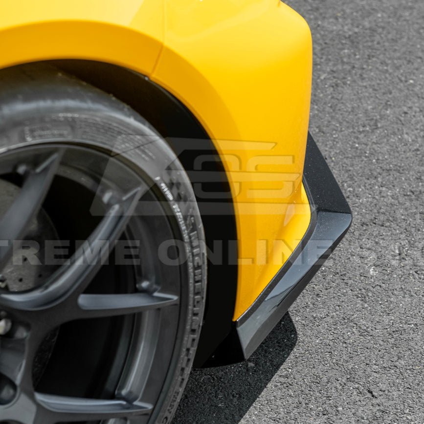 Chevrolet Corvette C8 Z06 Z07 Style Carbon Fiber Front Splitter and Canards Kit 2023-Up