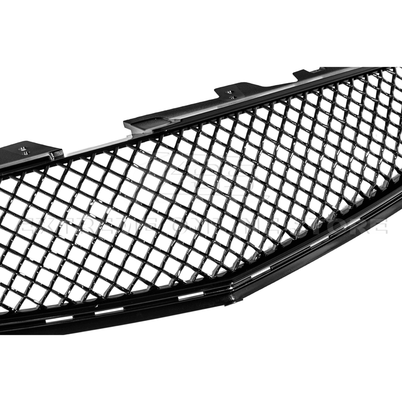 Cadillac CTS-V Diamond Mesh Badgeless Front Upper Lower Grille Set Matte Black 2009-2015