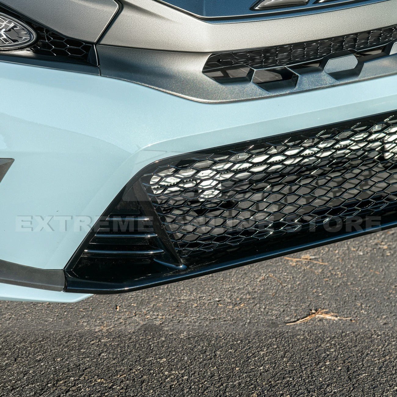 Honda Civic FL Front Bumper Lower Grille Cover Gloss Black Type-R Style 2022-Up
